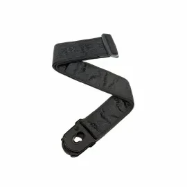 D'Addario 50PLB01 Planet Lock Guitar Strap - Black Satin