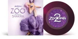 Виниловая пластинка Shakira - Zoo (From Zootopia 2) [7"] [Clear Purple Glitter Vinyl] NEW Vinyl