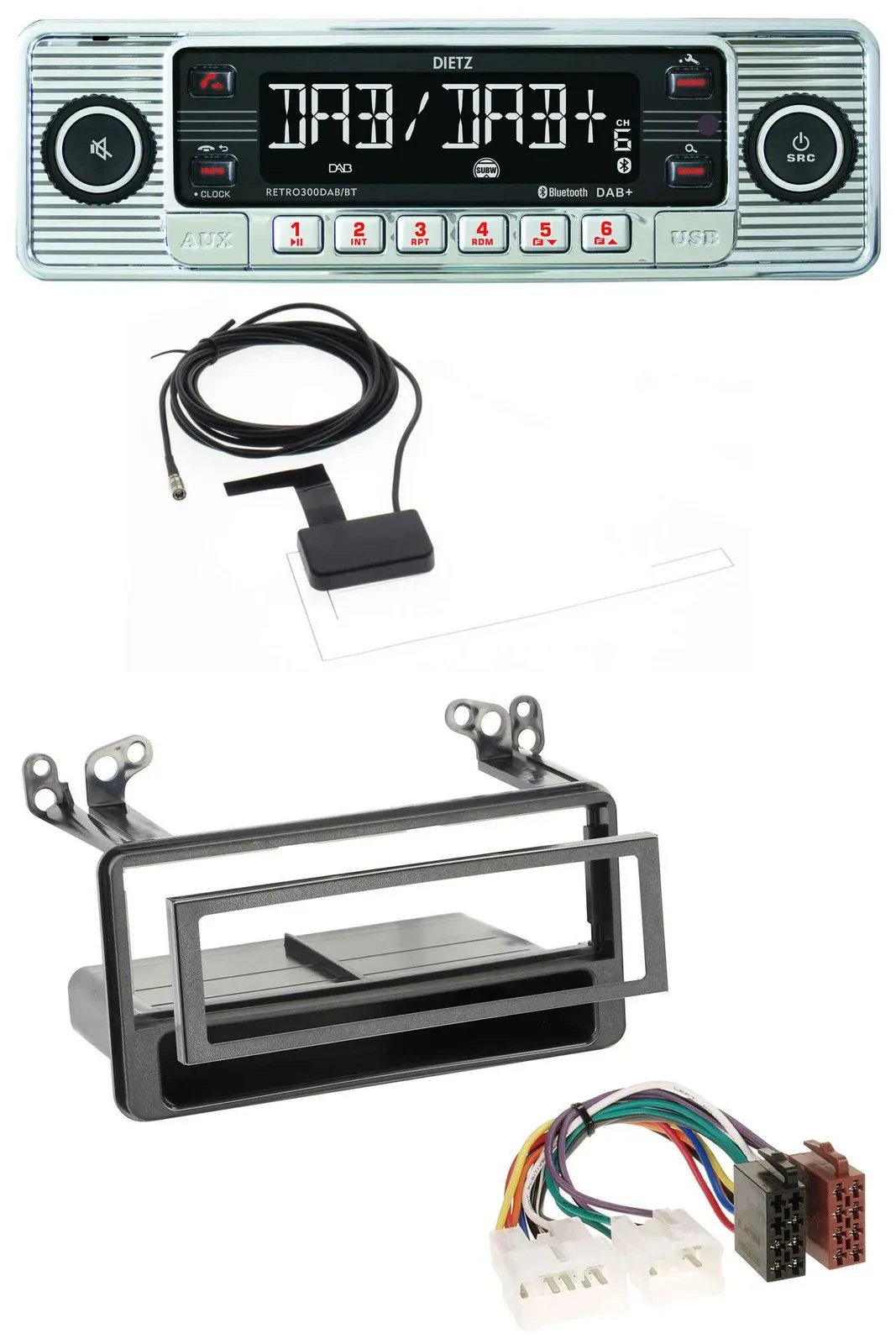 Dietz Bluetooth USB MP3 DAB Autoradio für Toyota MR2, RAV4, Yaris Verso