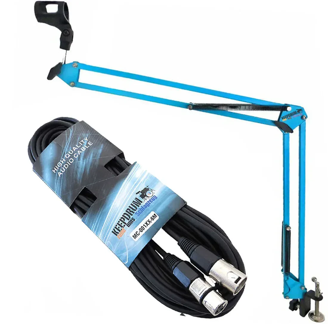 Стойка для микрофона keepdrum NB35 BL Blue с кабелем