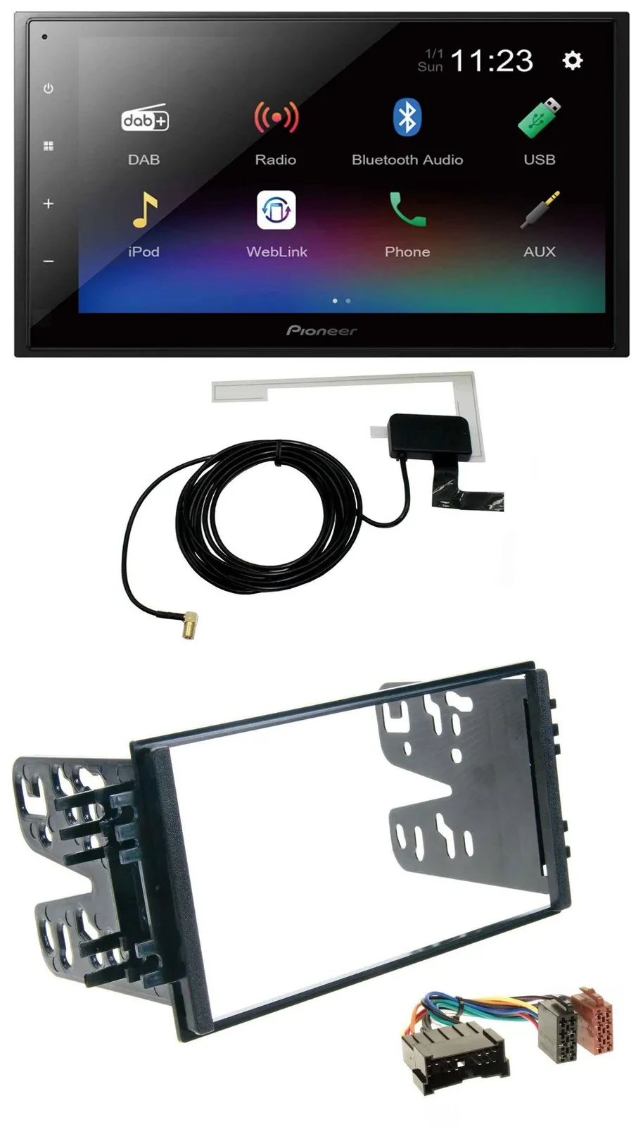 Pioneer DAB MP3 Bluetooth 2DIN USB Autoradio für Kia Carnival (2001-2005)