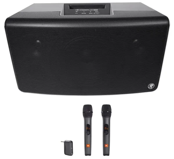 Mackie FreePlay LIVE 6" Rechargeable DJ PA Speaker w/Bluetooth+JBL Wireless Mics