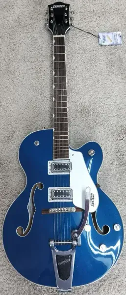 Gretsch G5420T Electromatic Hollow-Body Single Cut Guitar with Bigsby, Azure Met