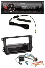 Pioneer MP3 DAB 1DIN AUX USB Autoradio für Skoda Praktik / Superb / Yeti