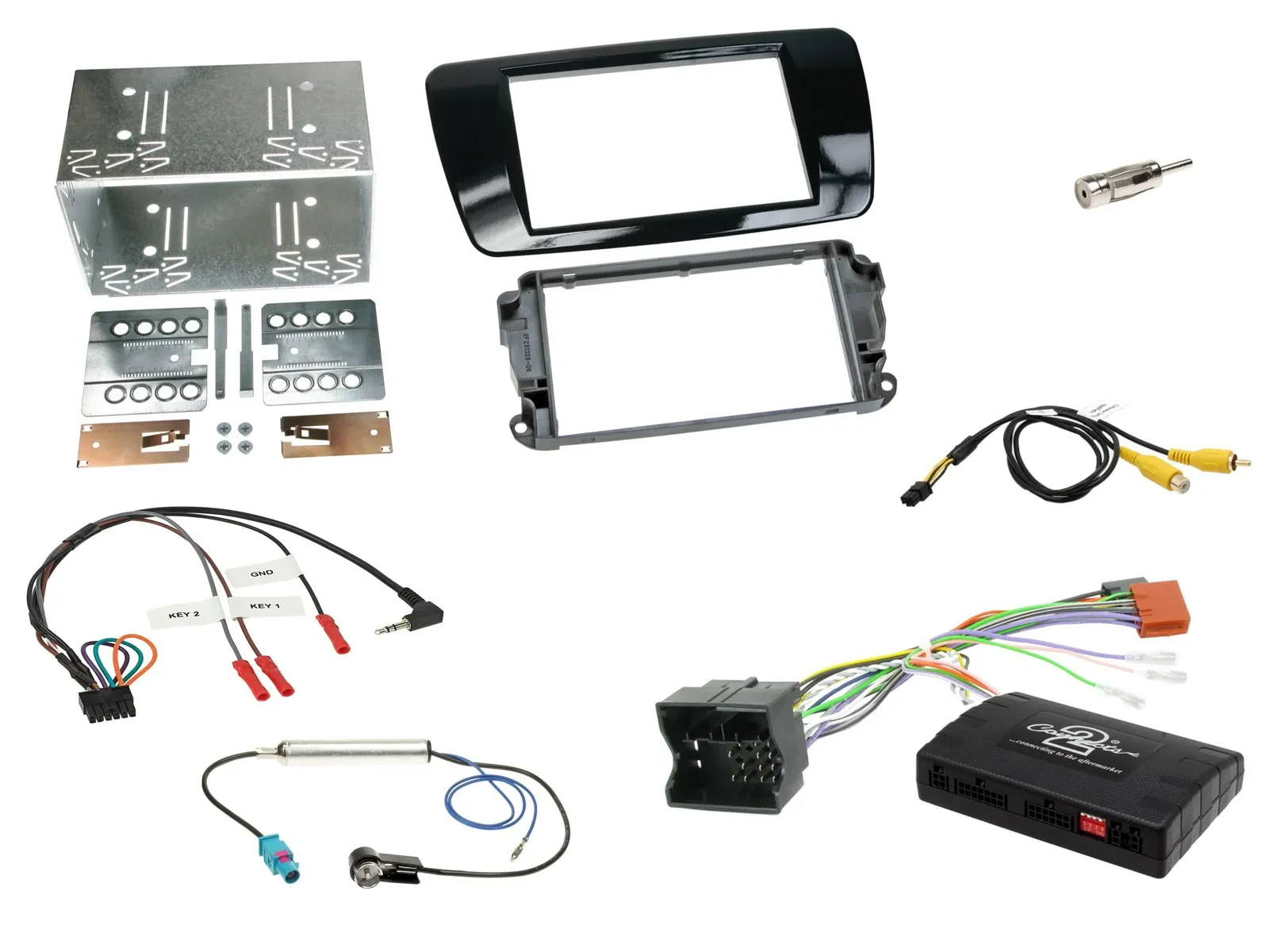 Radioset Lenkradadapter Doppel DIN Autoradio für Seat Ibiza 08-15 klavierlack