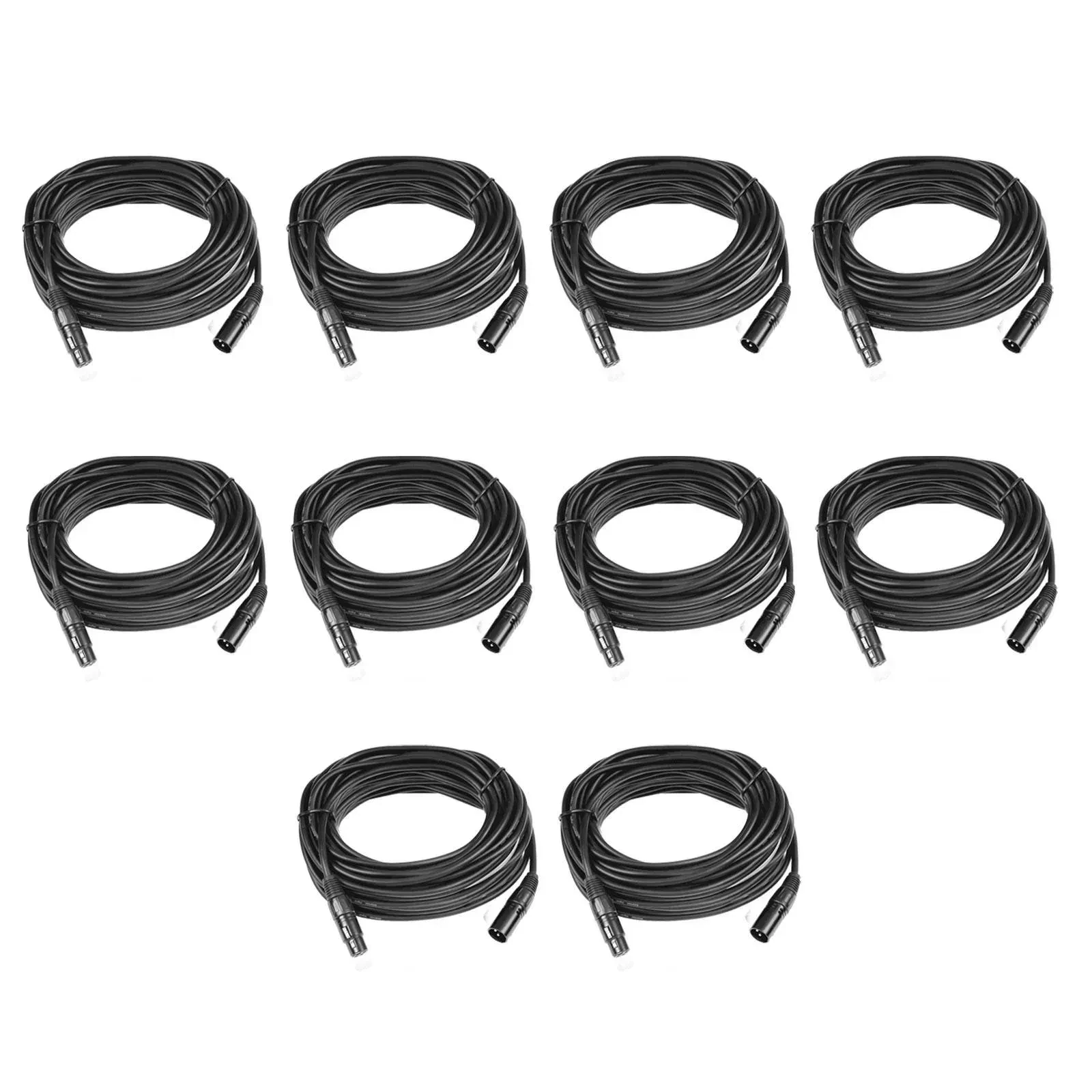 DMX-кабель American DJ DMX25 Black 7.6 м (10 штук)