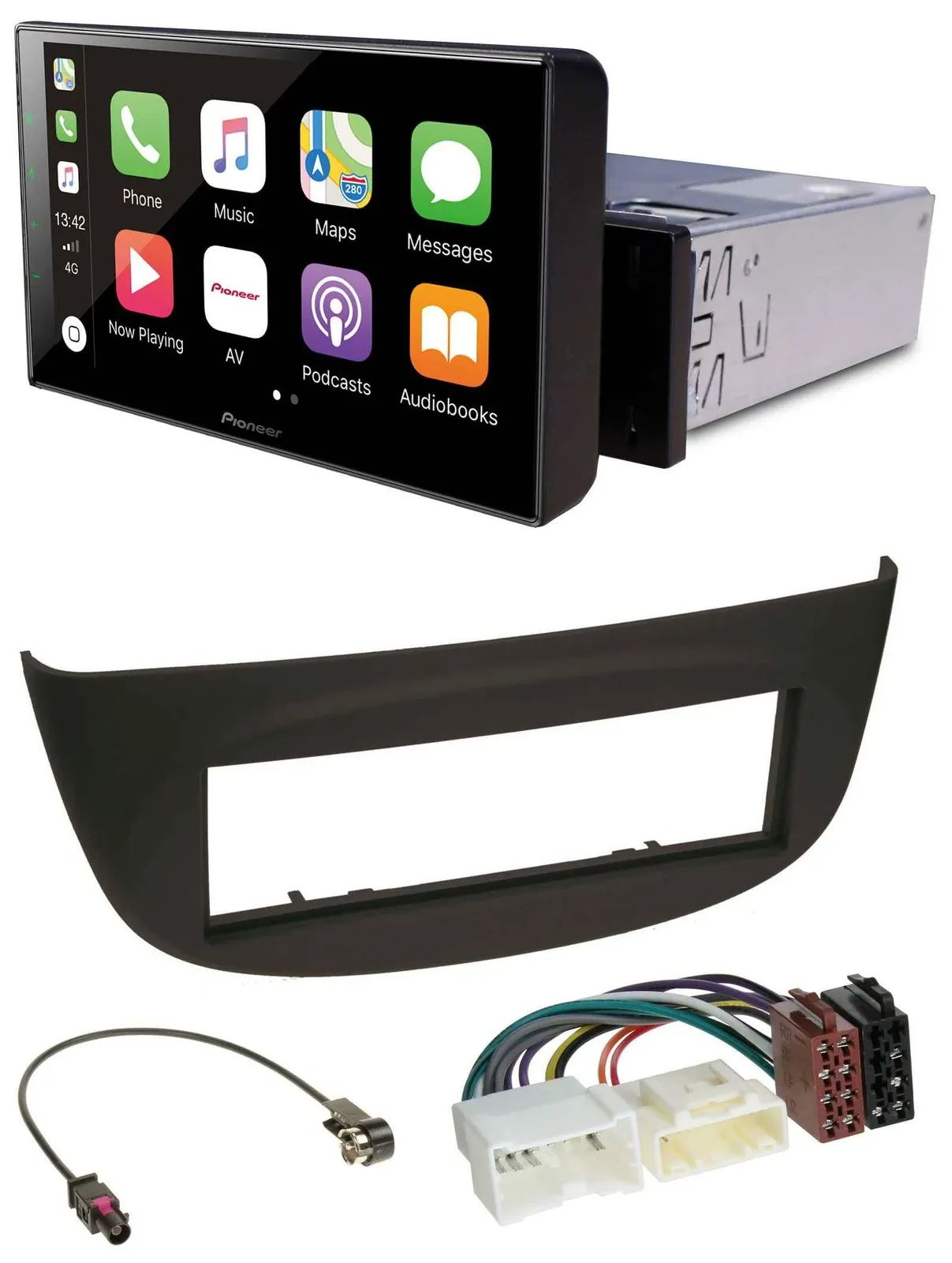 Pioneer Bluetooth MP3 DAB USB Autoradio für Renault Twingo ab 2012 schwarz