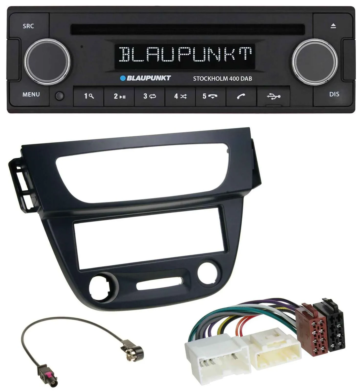 Автомагнитола Blaupunkt MP3 Bluetooth DAB CD USB для Renault Megane 3 (2009–2014) черная