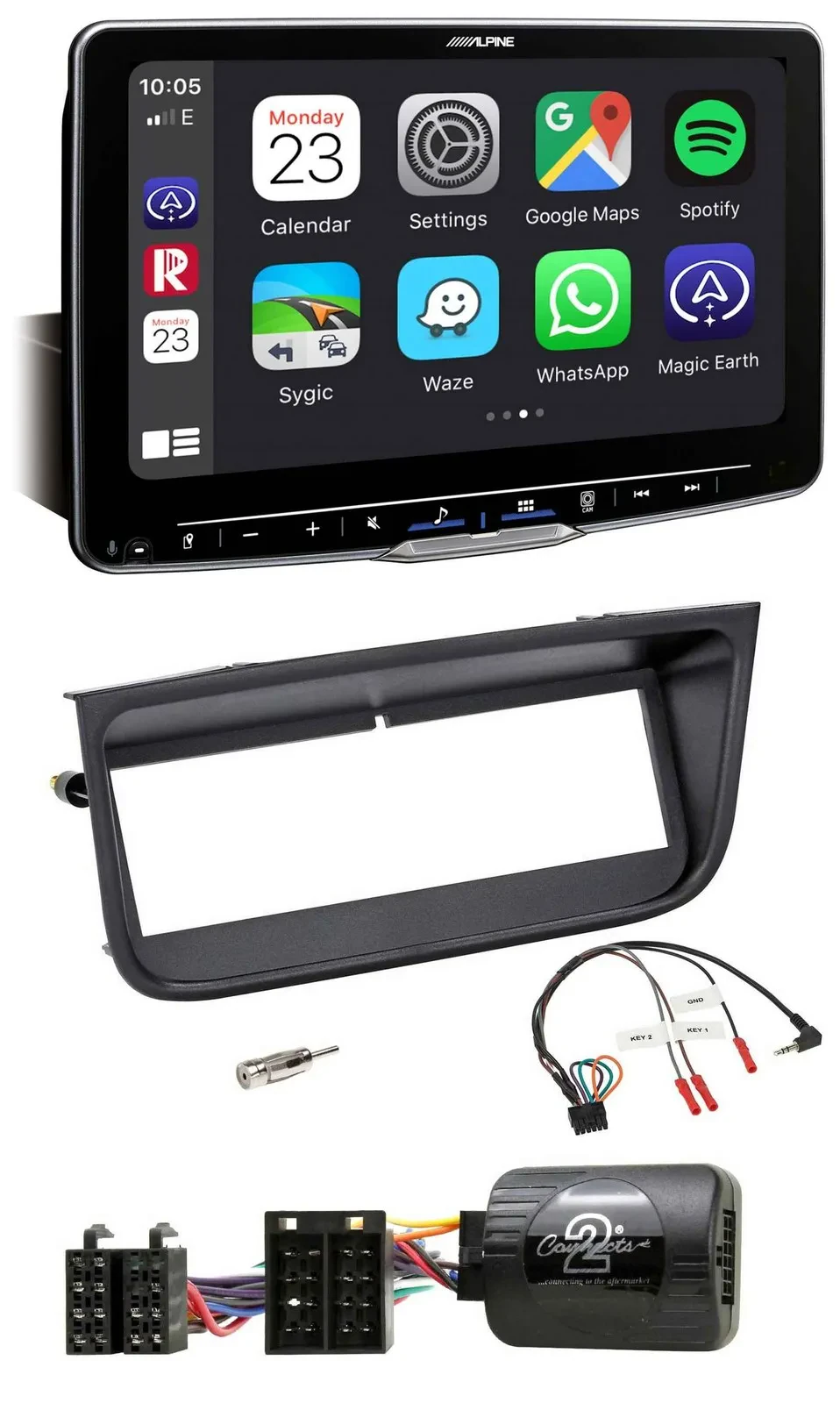 Alpine Bluetooth Lenkrad USB DAB Autoradio für Peugeot 406 2002-2005