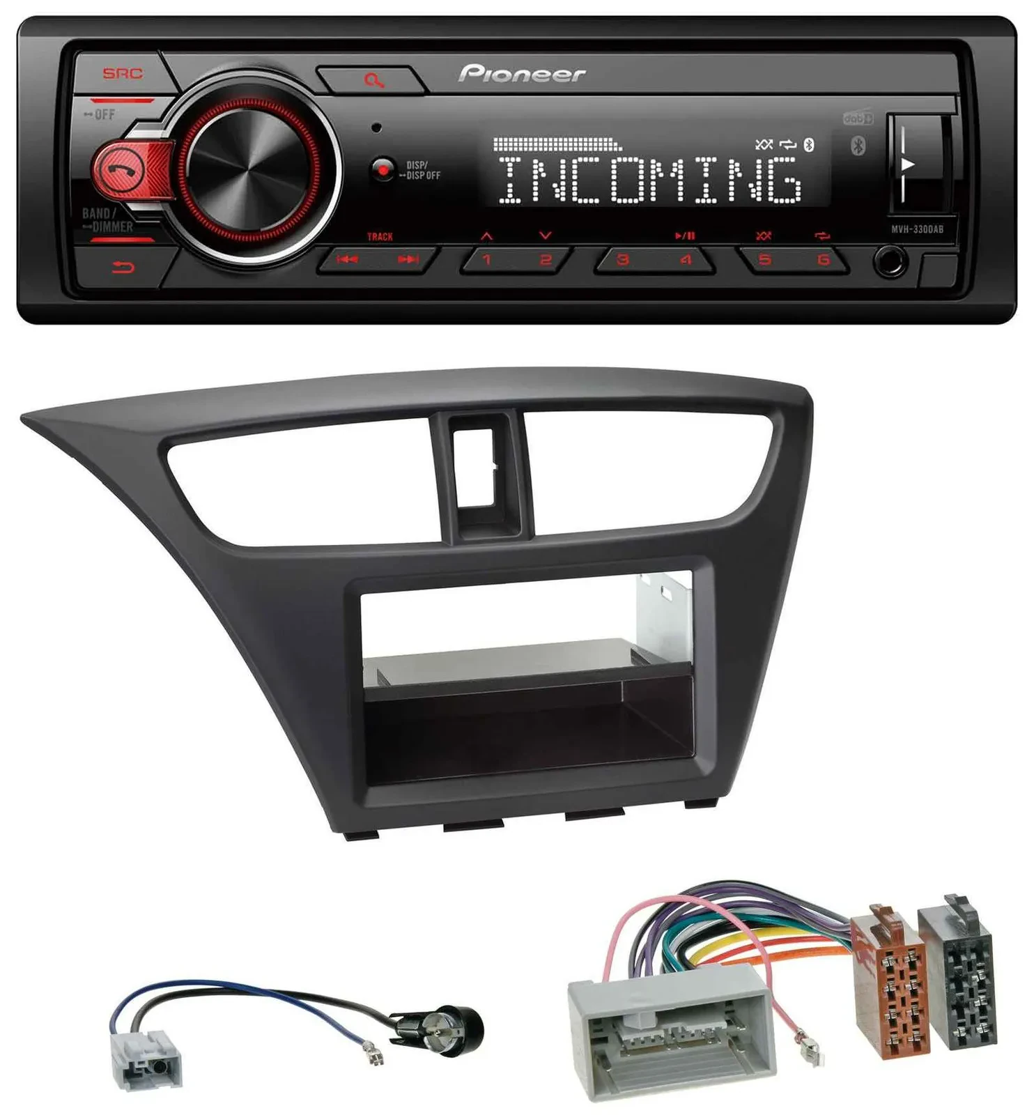 Pioneer Bluetooth USB DAB MP3 Autoradio für Honda Civic (ab 2012)