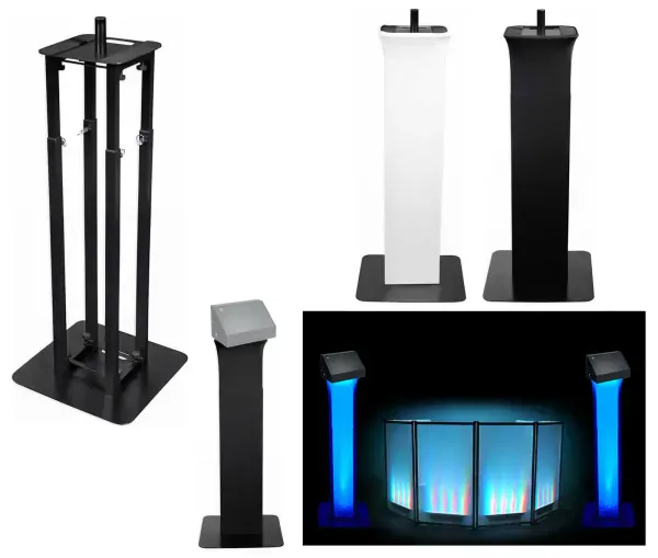 (1) Rockville Black Adjustable Totem Speaker Stand For Yorkville TX2M