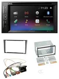 Автомагнитола Pioneer 2DIN Bluetooth USB DAB DVD для Opel Corsa C (Quadlock, с 2000)