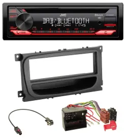 JVC CD DAB USB Bluetooth MP3 Autoradio für Ford Mondeo S-Max 07-14 Ablagefach sc