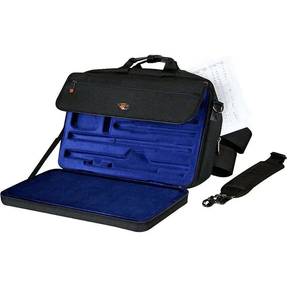 Чехол для флейты и пикколо Protec LUX Flute and Piccolo Case with Sheet Music Messenger Bag Black
