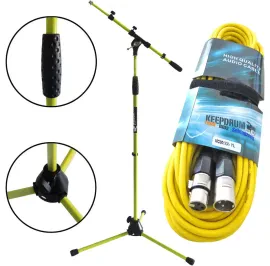 keepdrum MS106 YW Mikrofonständer + Kabel