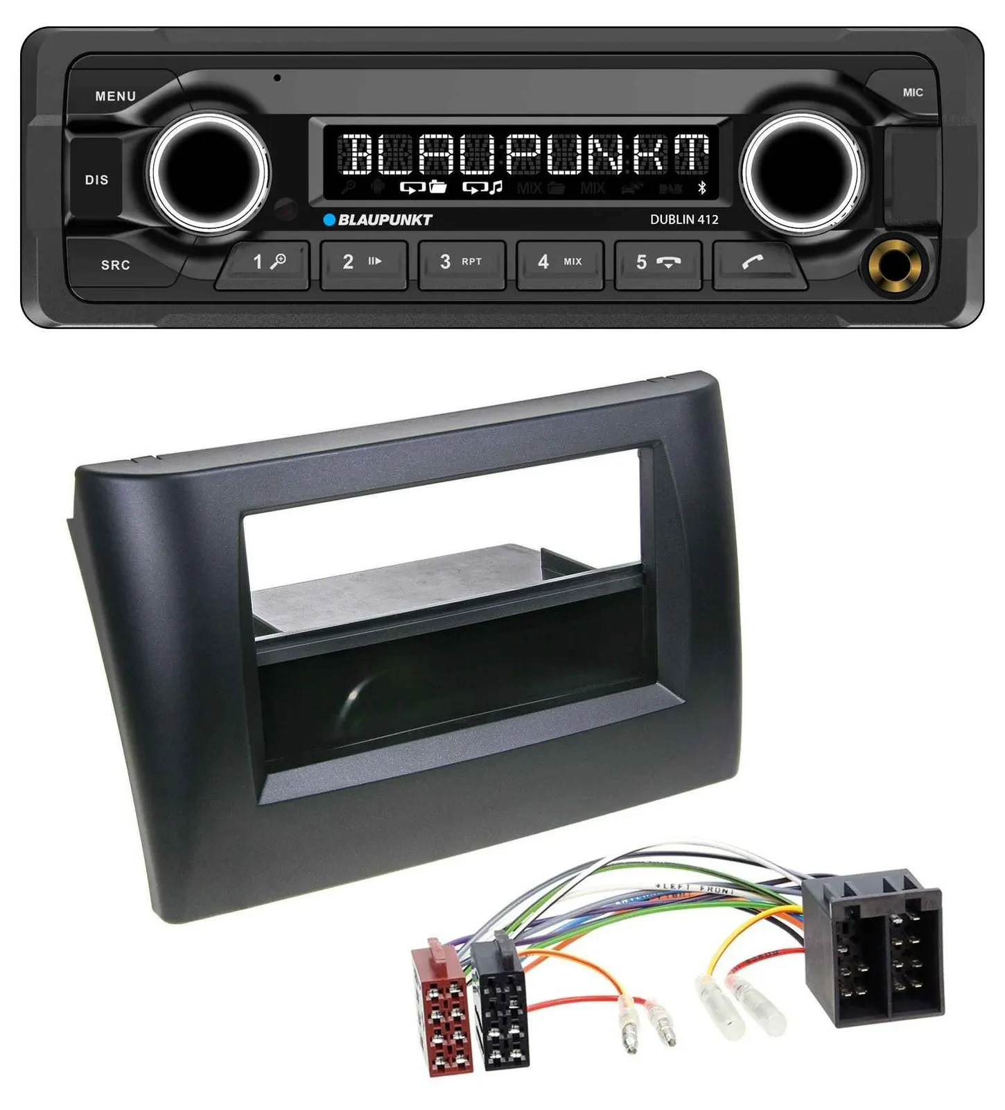 Blaupunkt MP3 Bluetooth USB AUX Autoradio für Fiat Stilo 192 01-08 Ablagefach