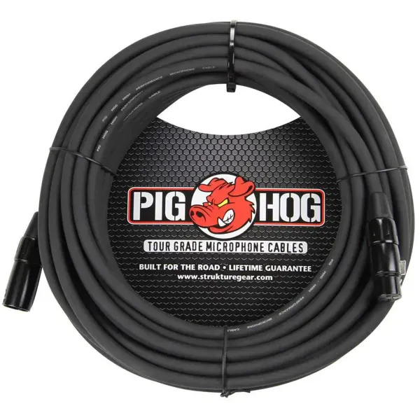 Микрофонный кабель Pig Hog PHM50 Black 15 м