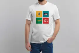 Футболка Popmerch WBL125 "Colored 90s" черная, женская, размер L