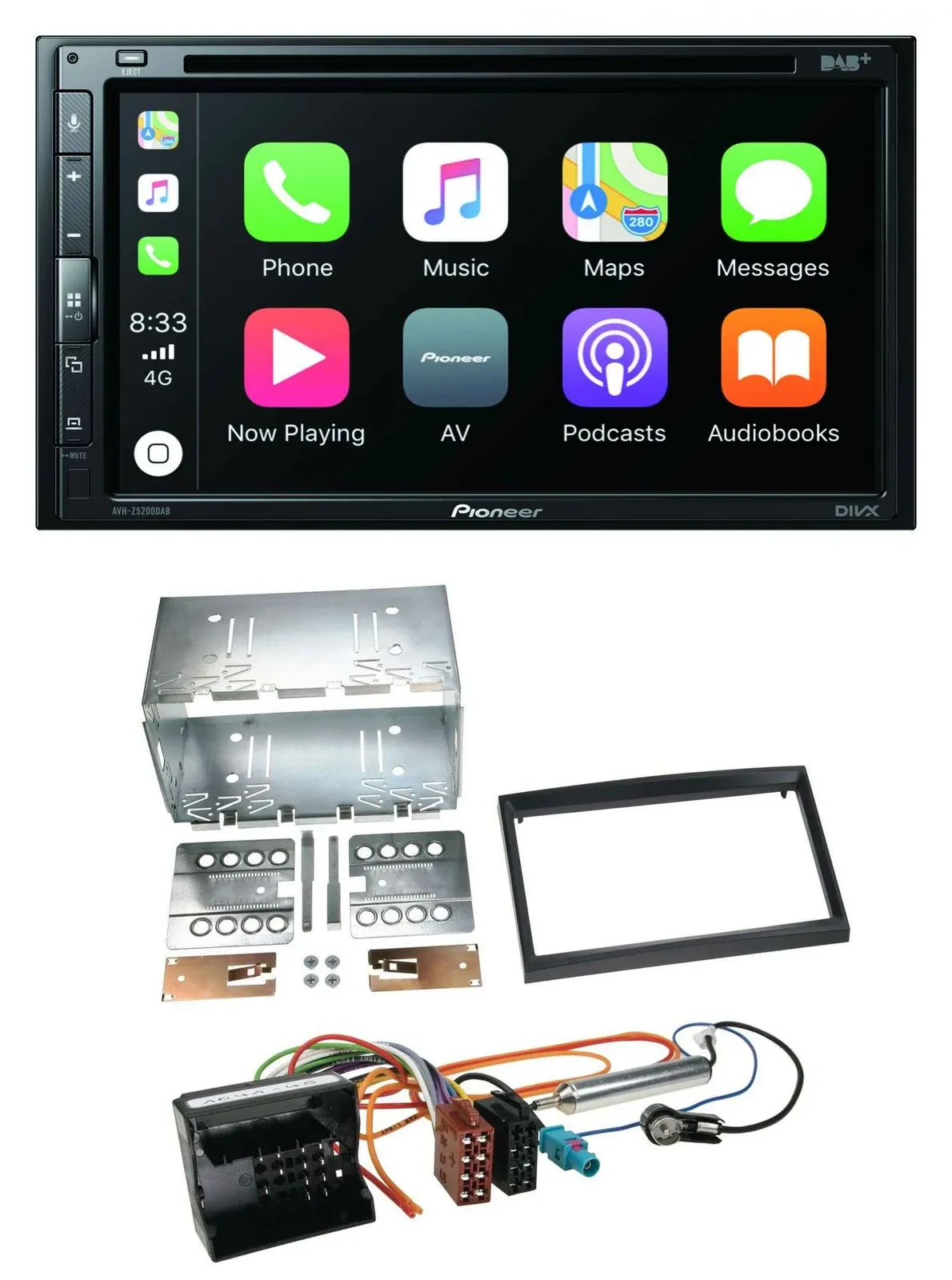 Pioneer DVD 2DIN MP3 DAB Bluetooth USB Autoradio für Citroen Berlingo C2 C3 Jump