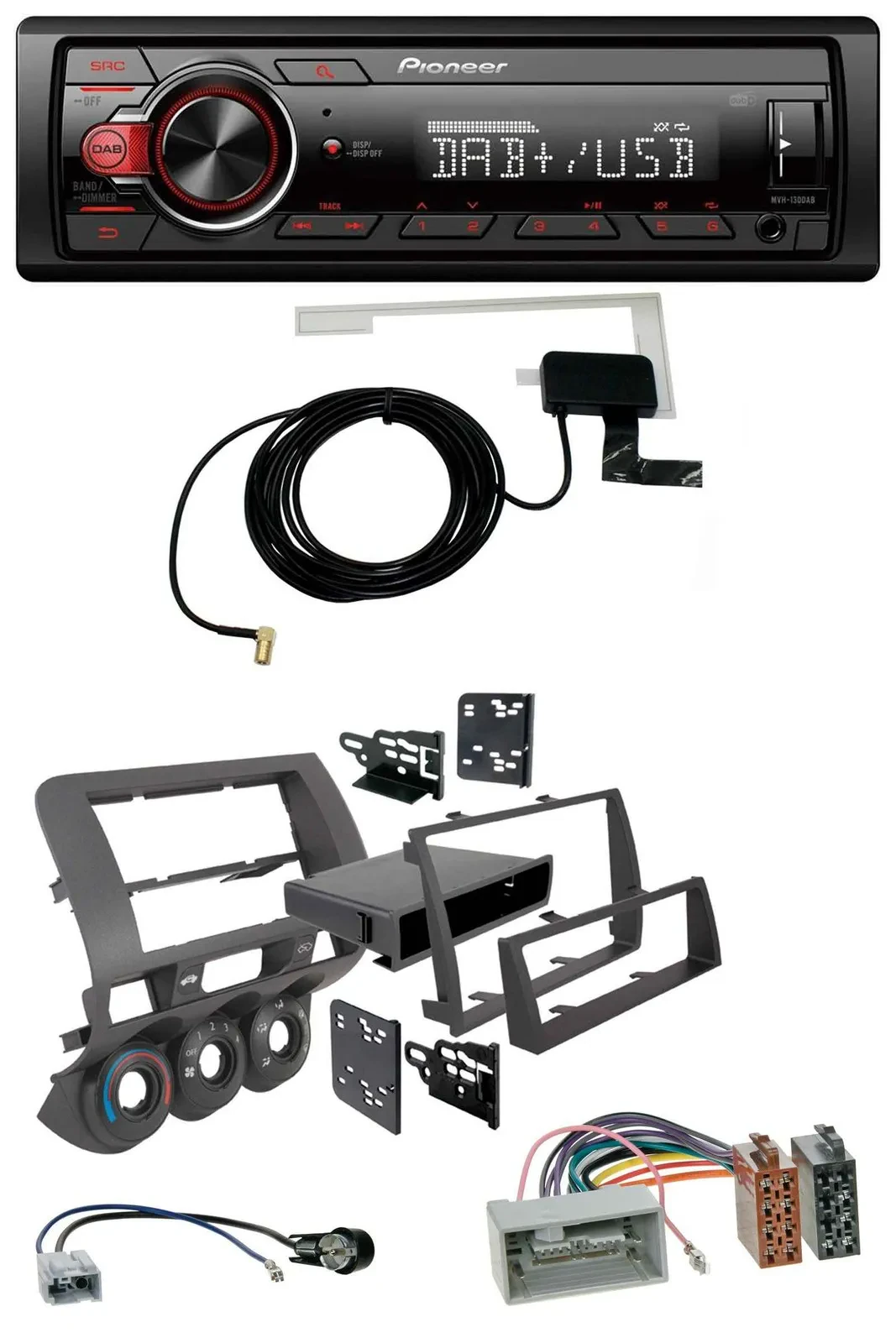 Pioneer 1DIN MP3 DAB USB AUX Autoradio für Honda Fit 06-07 nur US-Importe