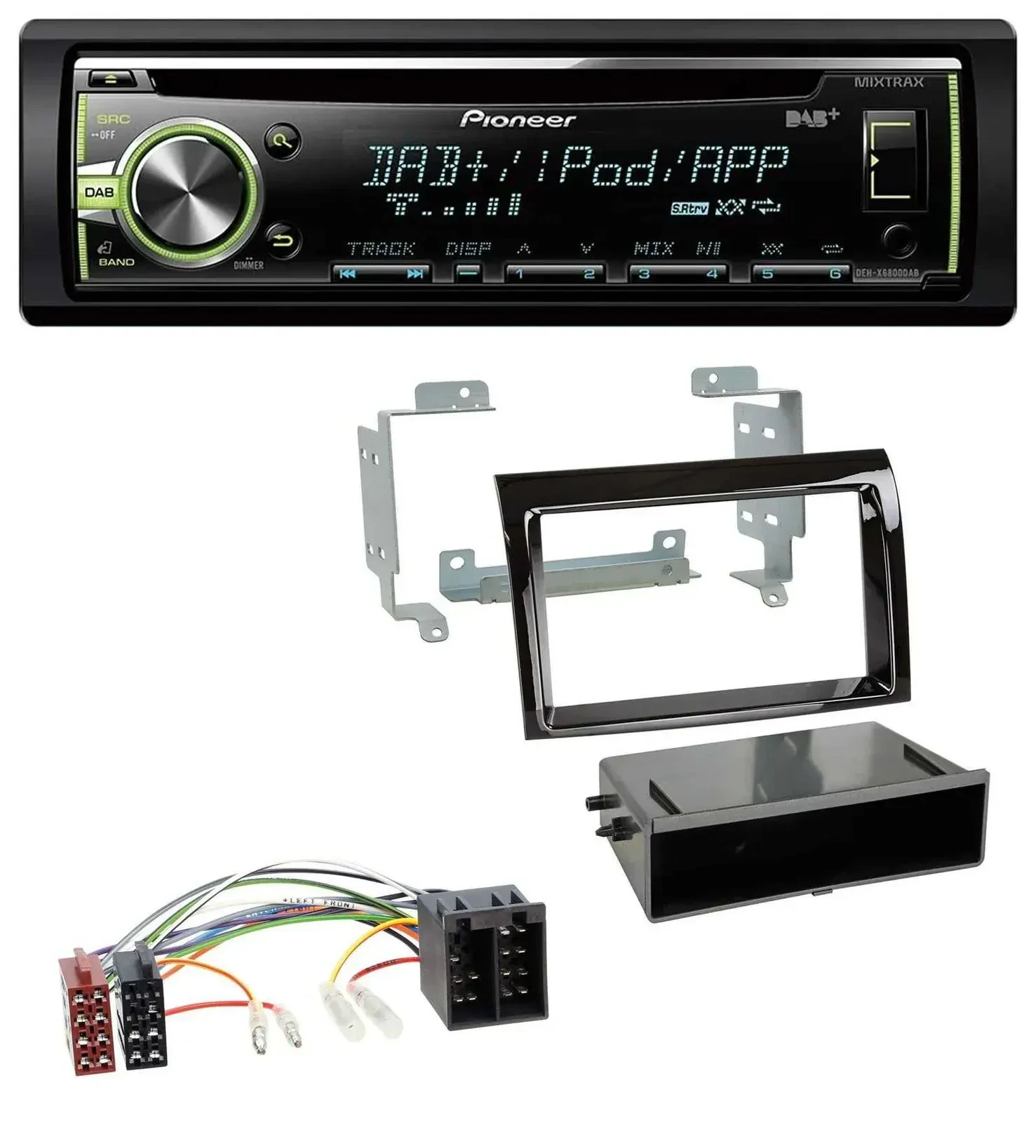 Автомагнитола Pioneer DAB, CD, USB, AUX для Fiat Ducato/Citroen Jumper (2006–2011), черный (piano black)