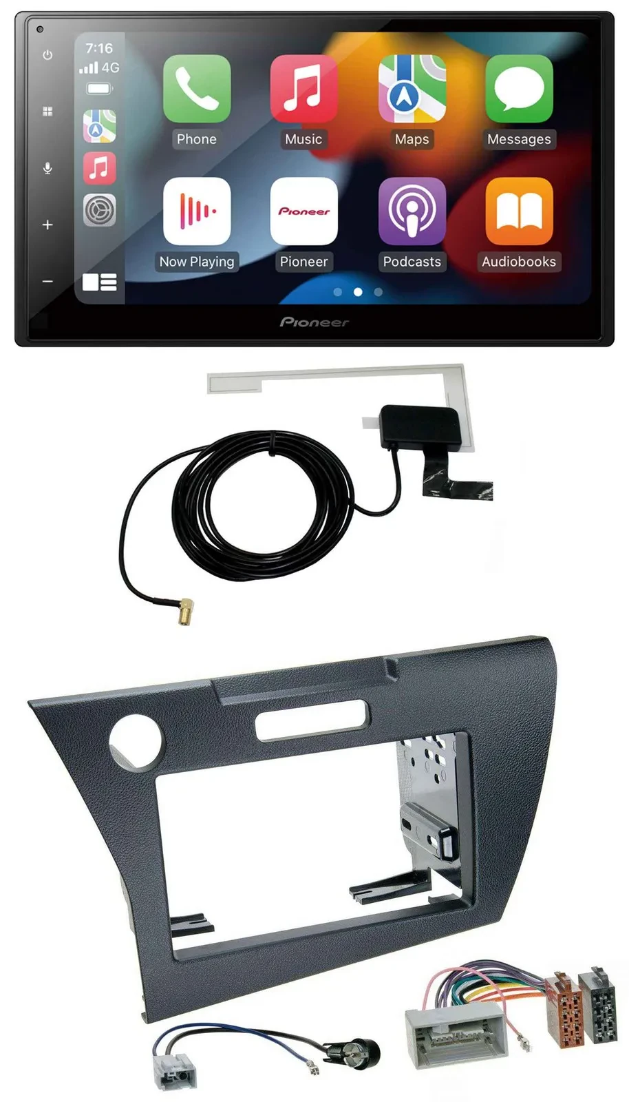 Pioneer MP3 USB Bluetooth DAB 2DIN Autoradio für Honda CR-Z (ab 2010)