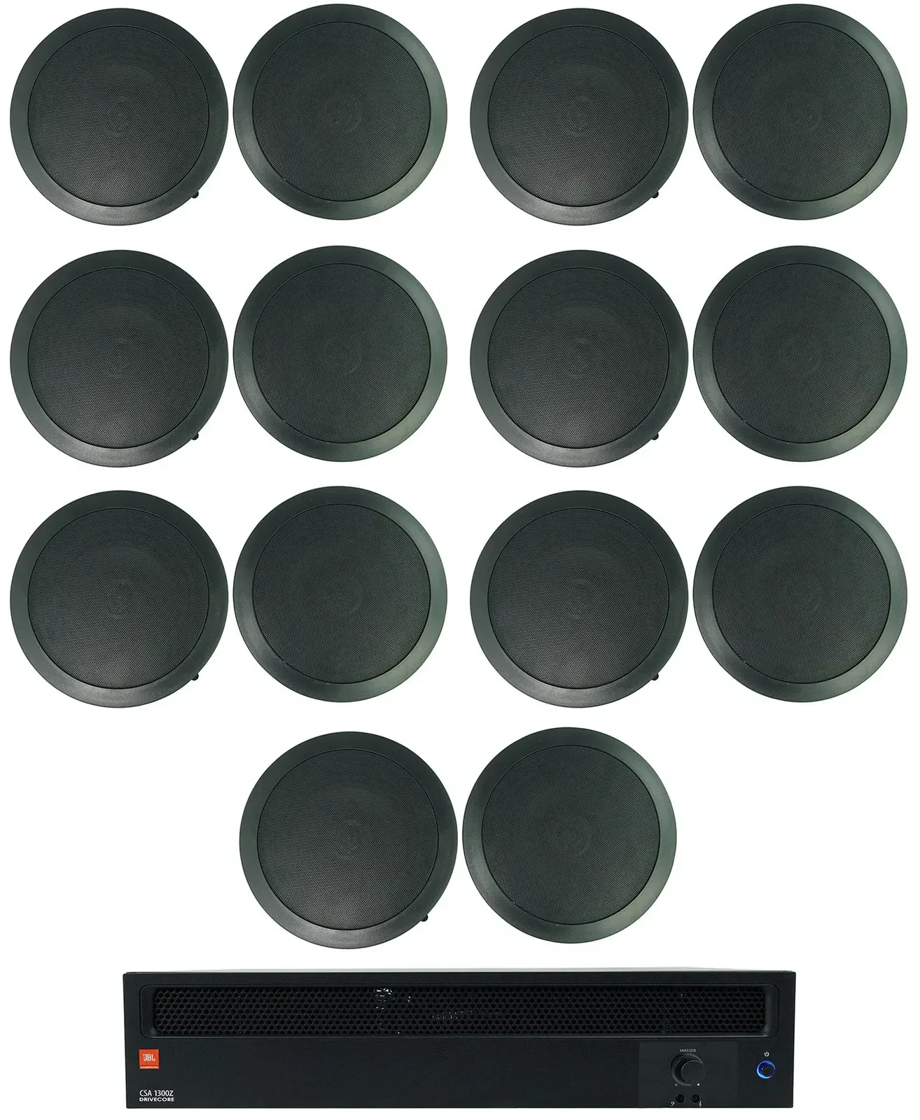 Потолочная акустика JBL CC65T Black с усилителем (14 штук)