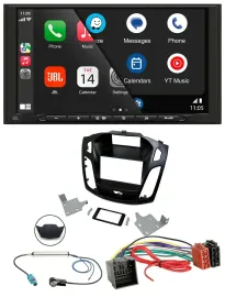 JBL USB 2DIN MP3 Bluetooth AUX Autoradio für Ford Focus ab 2018 schwarz