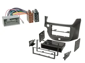 Einbauset Doppel DIN Autoradio für Honda Jazz ab 09 dunkelgrau