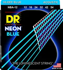 Струны для акустической гитары DR Strings HI-DEF NEON DR NBA-12, 12 - 54