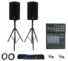 Активная акустическая система для PA/DJ Rockville TITAN15 v2 15", 2000W (набор, пара), с микшером ROCKMIX 8, со стойками и сумкой