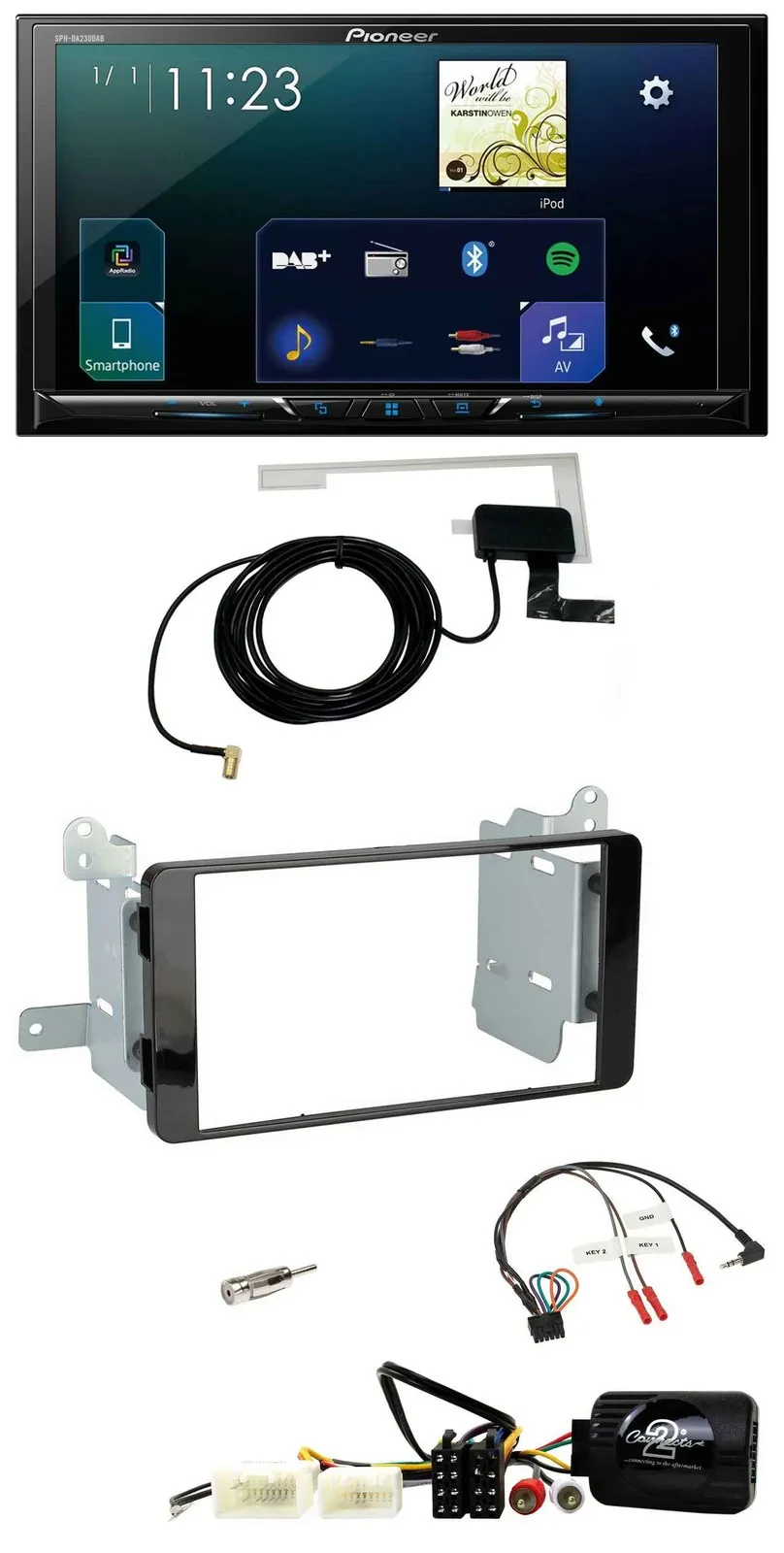 Автомагнитола для Mitsubishi L200 Pioneer 2DIN, DAB, USB, Bluetooth (с 10/2015)