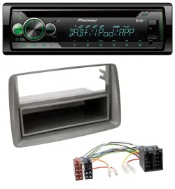 Pioneer USB MP3 DAB AUX CD Autoradio für Fiat Panda (169 2003-2012) grau