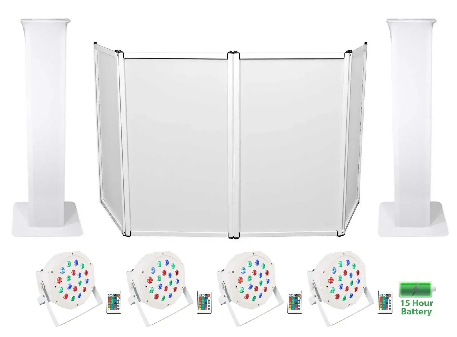 Комплект светового оборудования Rockville 2) RTP32W+RFAAW+(4) BATTERY PAR 50 White