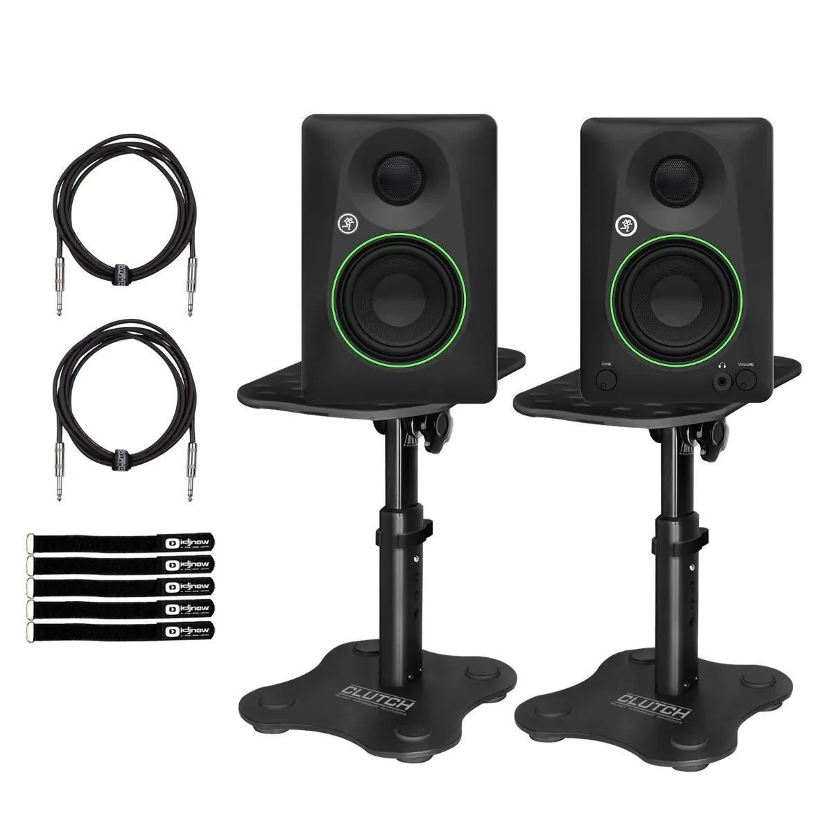 Mackie CR3.5 3.5" Powered Studio Monitor Speakers Pair w Desktop Stands
