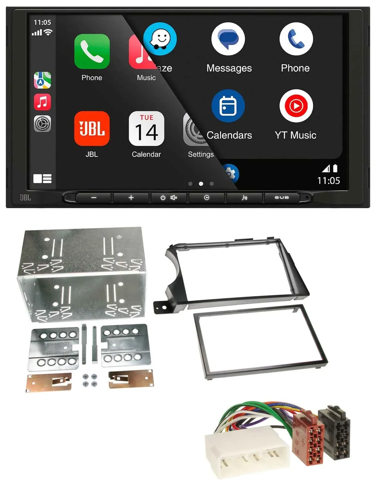 JBL USB 2DIN MP3 Bluetooth AUX Autoradio für SSangYong Actyon Kyron 2006-2011