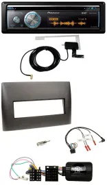 Pioneer Bluetooth DAB Lenkrad USB CD Autoradio für Fiat Stilo 2001-2007 schwarz
