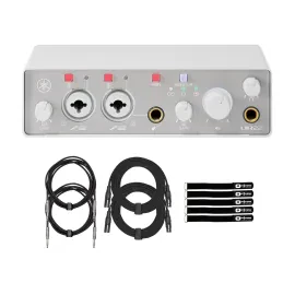 Yamaha Pro Audio UR22MK3 W White Audio Interface with Cables Package