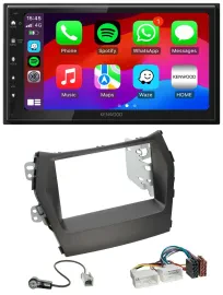 Kenwood MP3 USB DAB 2DIN Bluetooth Autoradio für Hyundai Santa Fe ab 12 ohne Nav