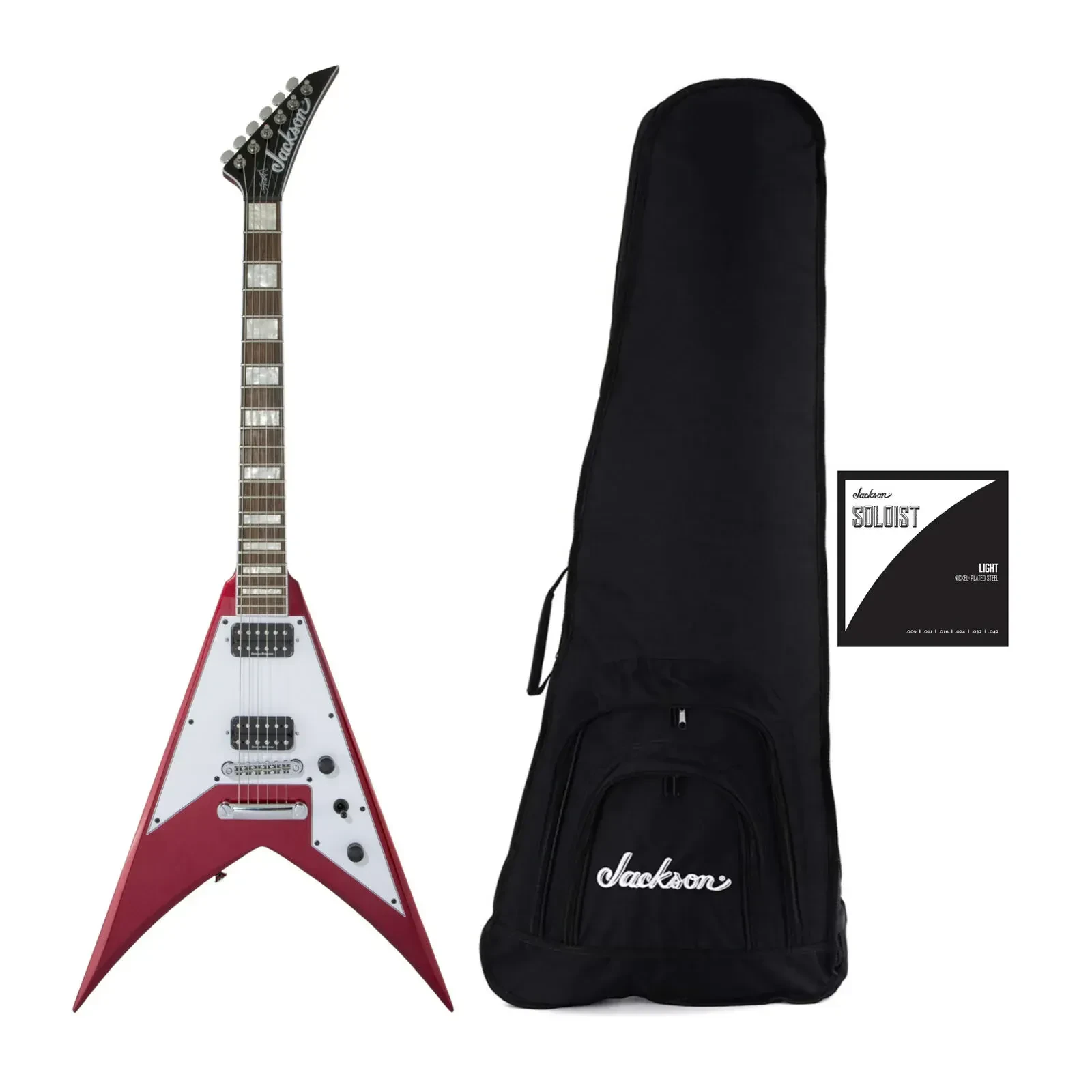 Jackson X Series Signature Scott Ian King V Guitar Red with Bag and Strings