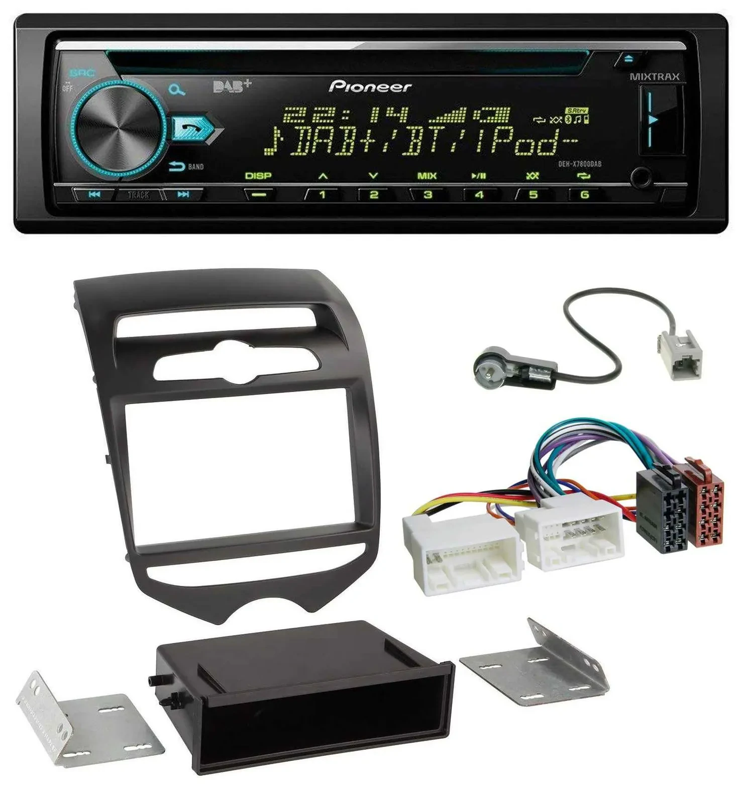 Pioneer DAB MP3 CD USB Bluetooth Autoradio für Hyundai ix20 (ab 10) man. Klima