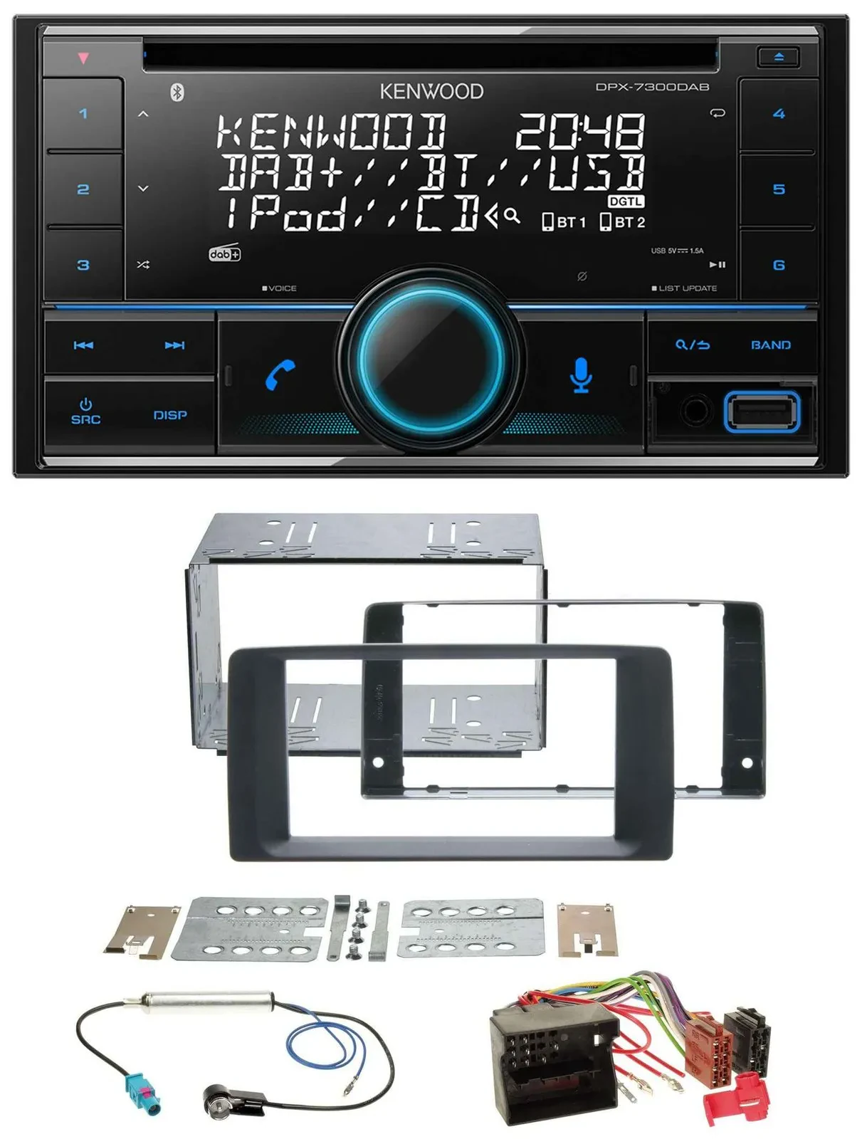 Автомагнитола для MAN TGA/TGL/TGM/TGS/TGX Kenwood 2-DIN, CD, DAB, USB, MP3, Bluetooth