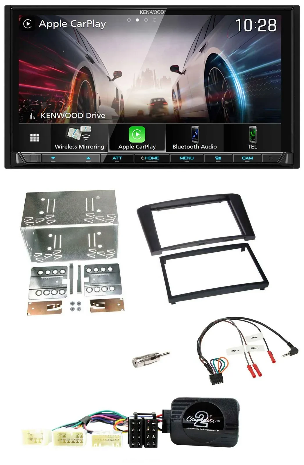Kenwood Lenkrad 2DIN USB DAB Bluetooth Autoradio für Toyota Avensis 2003-2009