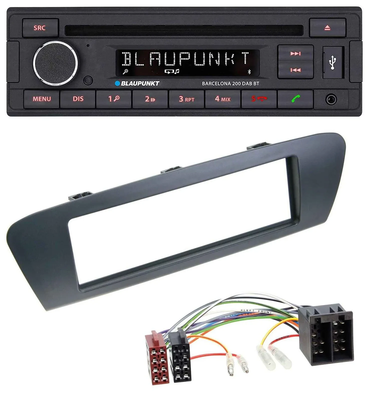 Автомагнитола Blaupunkt USB, DAB, CD, Bluetooth, MP3, для Renault Scenic (с 2009), серый