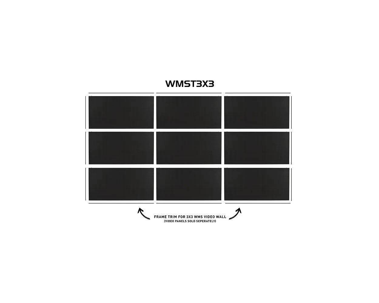American DJ WMST3X3 Frame Trim Kit for 3x3 WMS Series Video Wall