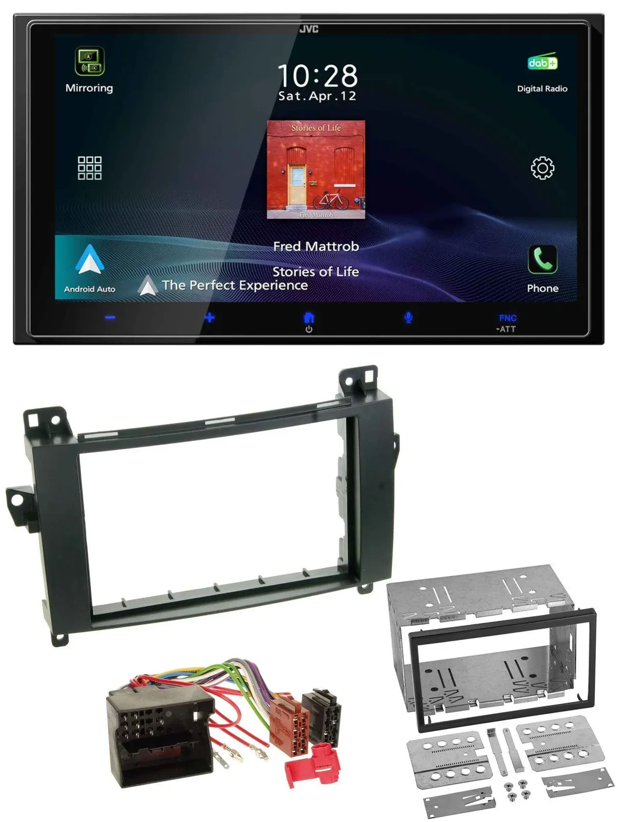 JVC USB Bluetooth 2DIN DAB MP3 Autoradio für Mercedes Viano Vito W639 06-14
