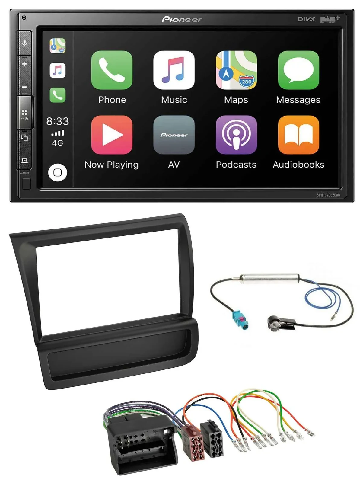 Pioneer USB MP3 DAB 2DIN Bluetooth Autoradio für Audi R8 (42, 2006-2015)