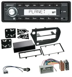 Continental USB MP3 AUX 1DIN Autoradio für Honda Insight (ZE2, 2009-2013)