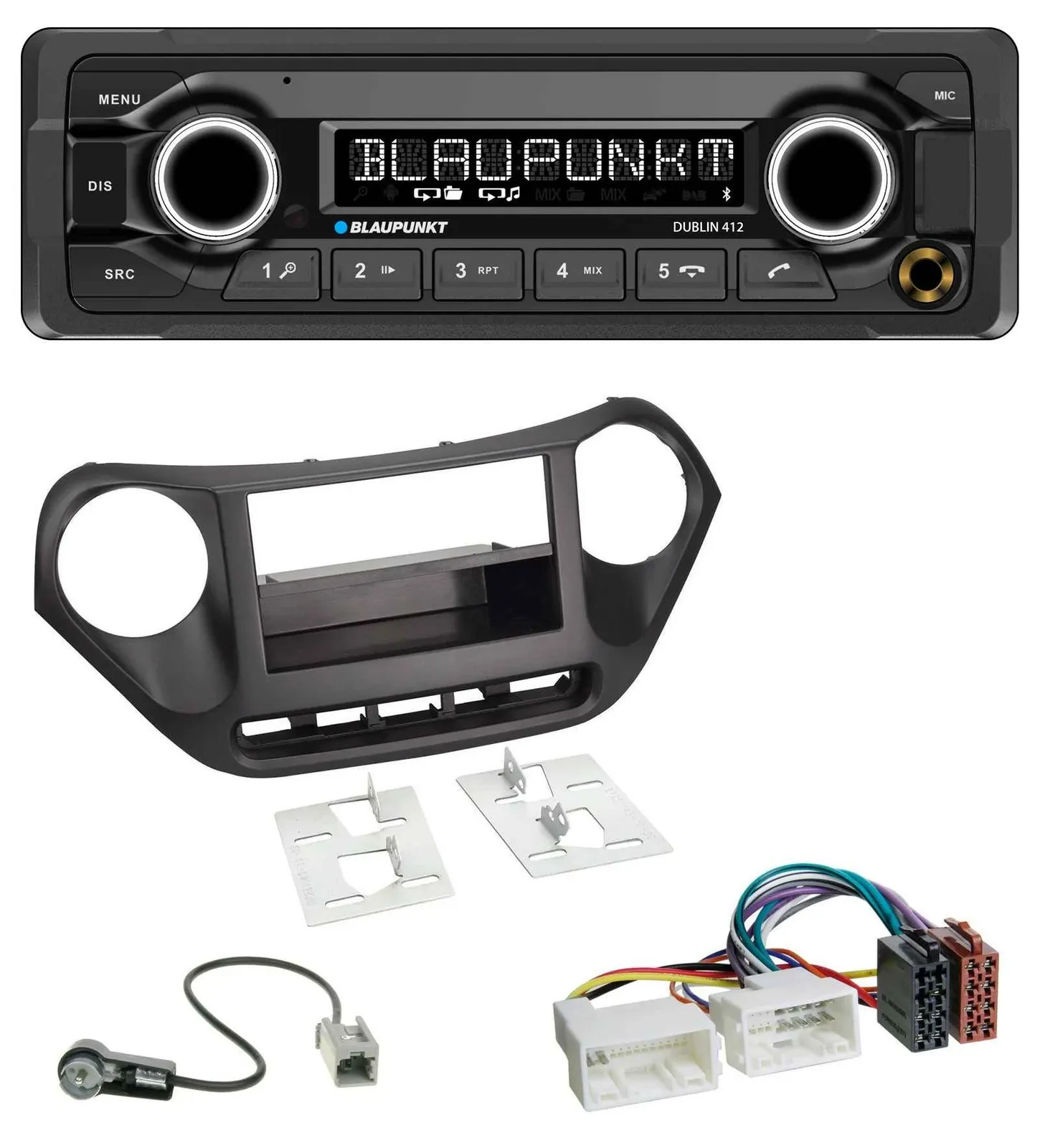 Blaupunkt MP3 Bluetooth USB AUX Autoradio für Hyundai i10 (ab 2013)