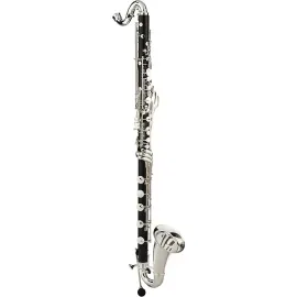 Backun Q Series Low C Bass Clarinet Grenadilla w/Silver Plated Keys, 2-Piece Nck